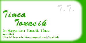 timea tomasik business card